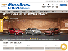 Tablet Screenshot of mossbroschevroletmorenovalley.com